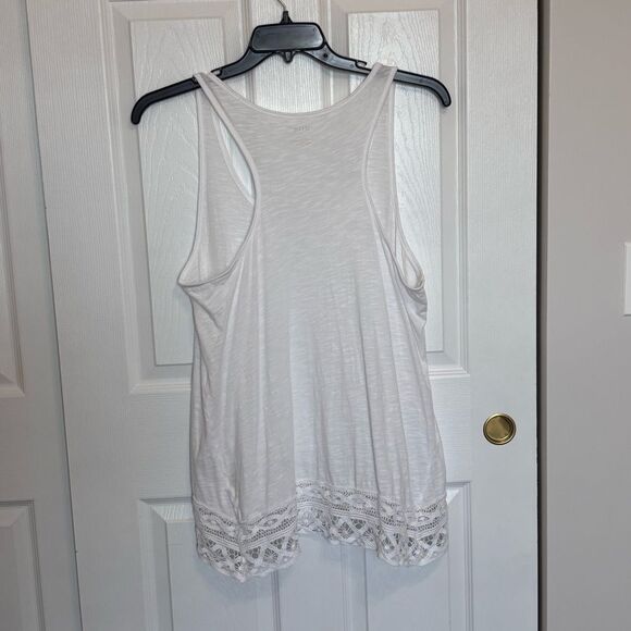 A.N.A | Women’s White Lace Trim Tunic Tank Top Swim Coverup Size XL - Picture 2 of 13
